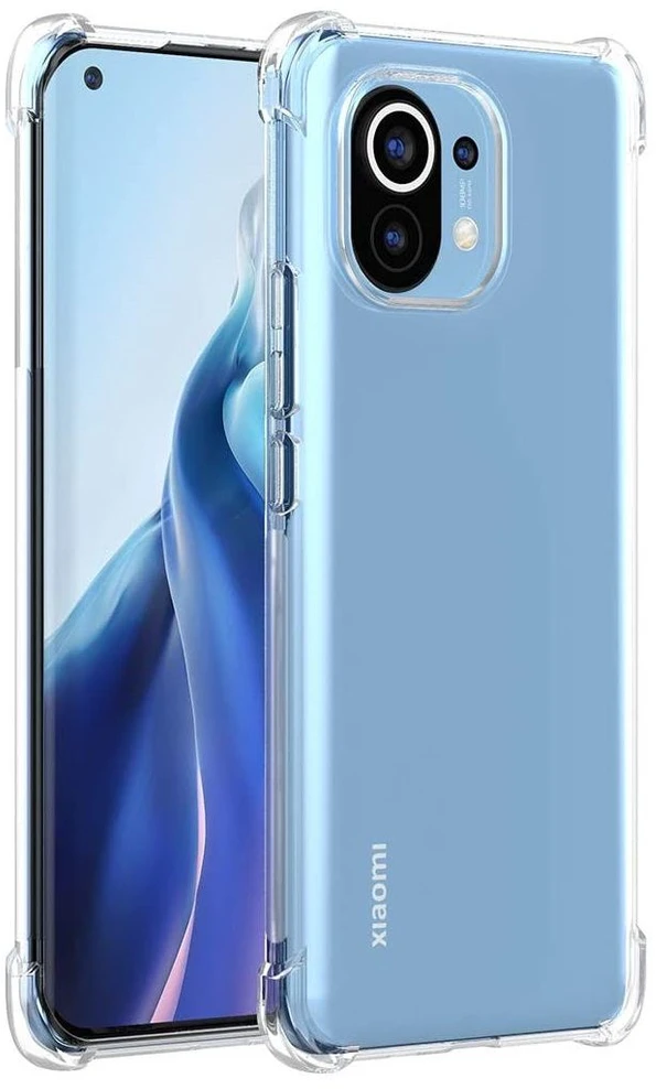 Evelatus Xiaomi Mi 11 Military Shockproof Silikoninis dėklas TPU Transparent