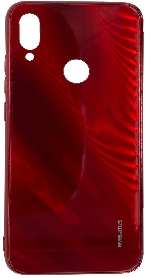 Evelatus Xiaomi Note 7 Vanduo Ripple Full Color Electroplating Tempered Glass Case Raudona
