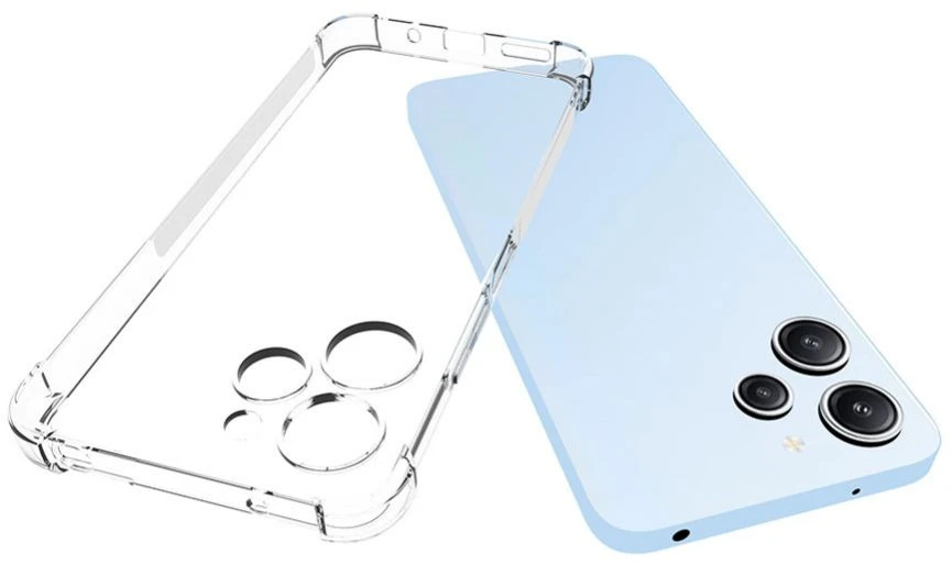 Evelatus Xiaomi Redmi 12 Military Shockproof Silikoninis dėklas Transparent Transparent