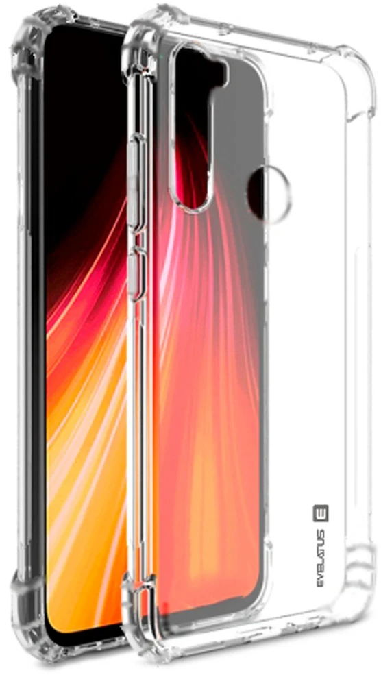 Evelatus Xiaomi Redmi Note 8 / Redmi Note 8 2021 Military Shockproof Silikoninis dėklas TPU Transparent