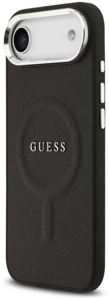 Guess PU Saffiano MagSafe dėklas skirtas Apple iPhone Air juodos spalvos
