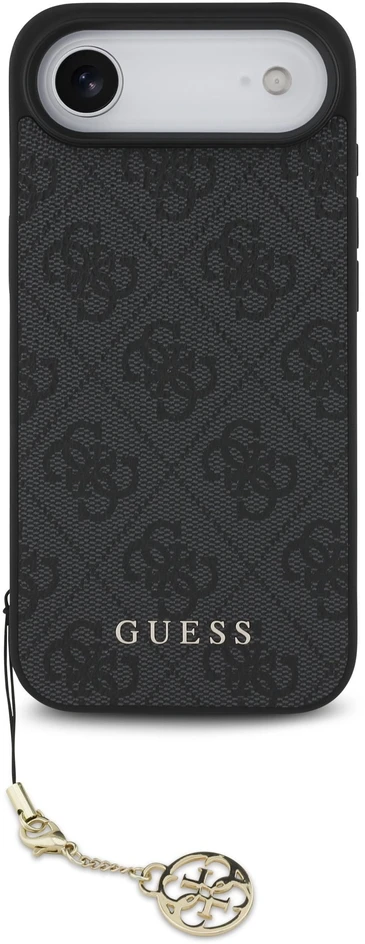 Guess 4G Charm dėklas skirtas iPhone 17 Air Tone on Tone pilkos spalvos