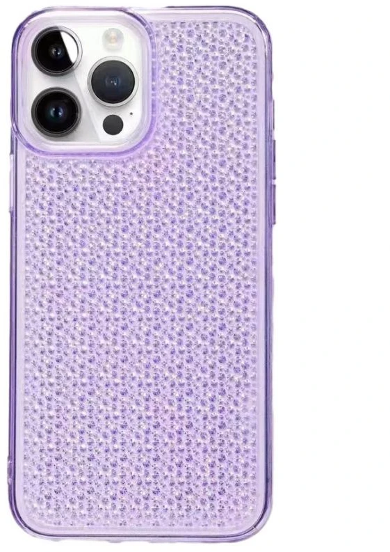 „iLike Apple iPhone 14 Pro“ silikoninis dėklas, blizgus, skaidrus, violetinis [prekės kodas: ILIAPP14PSSTV]