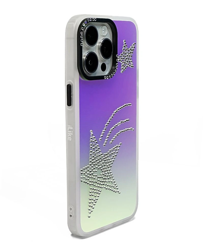Dėklas iLike galinis dangtelis Apple iPhone 14 lazerinis apvalkalas Star ILIAPP14LSST