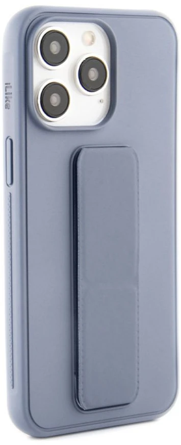 iLike Tylny pokrowiec Apple iPhone 15 Pro Silikoninis dėklas with stand Violetinė ILIAPP15PSWSP