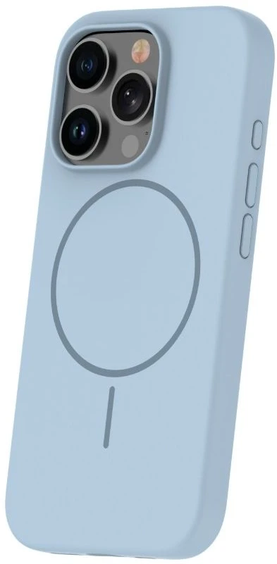 Dėklas iLike Tylny pokrowiec Apple iPhone 16 Pro Max Soft Touch Silicone case With Magnetic Light Mėlyna ILIAPP16PMSTSCMLB