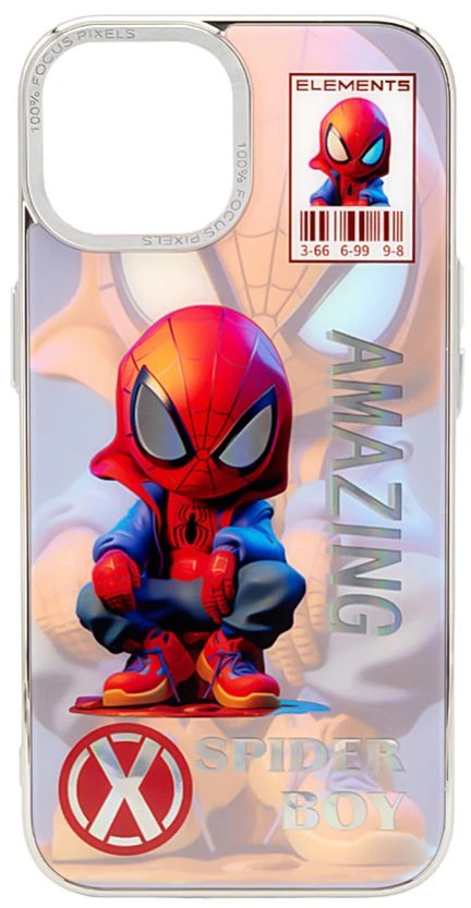 iLike Galinis dangtelis Apple iPhone 15 PC Silikoninis dėklas Spider Boy ILIAPP15PSSB