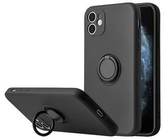 Dėklas iLike Apple IPHONE 14 PRO MAX SILICONE RING Juodas