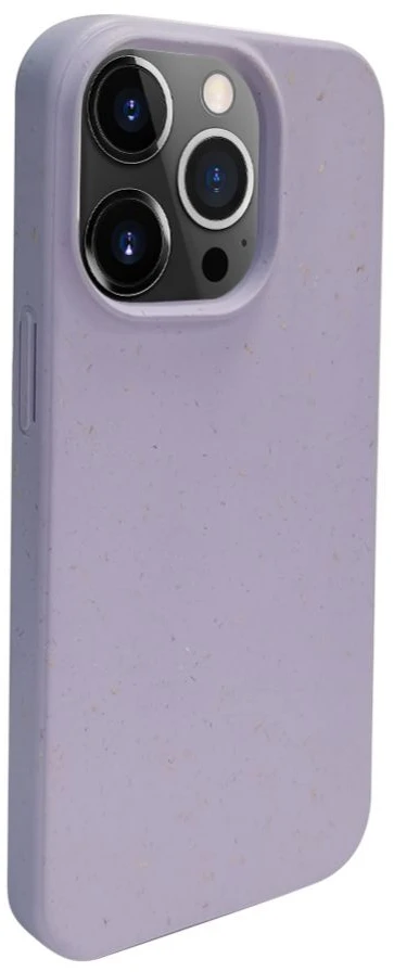 iLike galinis dangtelis Apple iPhone 14 Pro Max silikoninis plastikinis dėklas Eco* spausdinto dizaino gėlių violetinis ILIAP147EBWFP