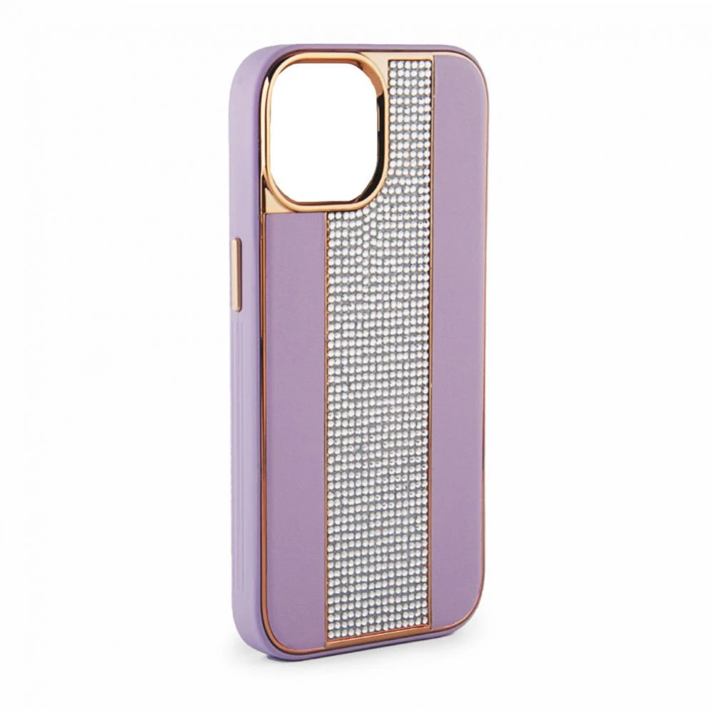 iLike Dėklas na telefon Tylny pokrowiec Apple iPhone 15 Pro Max Diamonds and Odinis dėklas Rožinė Sand (ILIAPP15PMDLCPS)