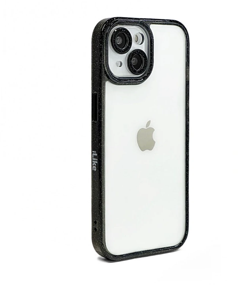 „iLike Apple“ nugarėlės dėklas iPhone 15 Pro Max žvaigždžių lęšio akrilinis dangtelis Juodas ILIAPP15PMSACB