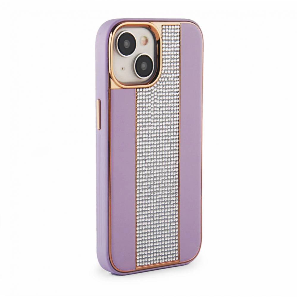 iLike Dėklas na telefon Tylny pokrowiec Apple iPhone 15 Diamonds and Odinis dėklas Rožinė Sand (ILIAPP15DLCPS)