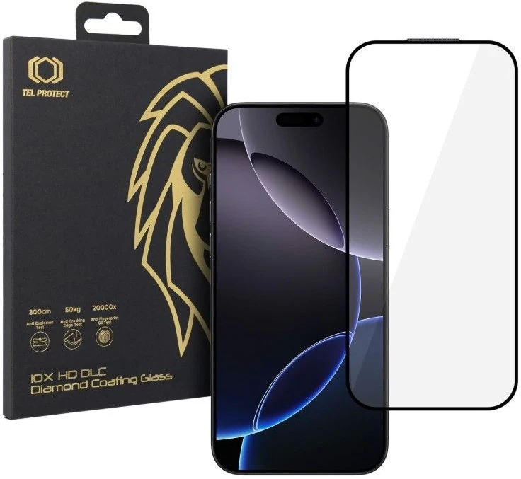 iLike Apsauginis stiklas Tel Protect 10X HD DLC Diamond Coating, skirtas iPhone 16 Pro Max