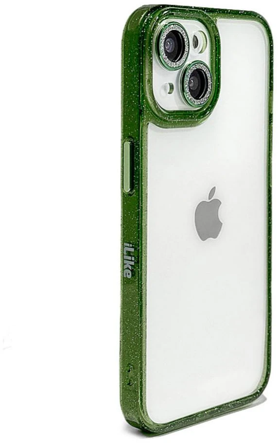 Dėklas iLike nugarėlė Apple iPhone 15 Pro Max STARS LENS akrilinis dangtelis Žalias ILIAPP15PMSACG