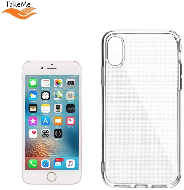 Pferd TakeMe "Clear" serijos skaidrus 2 mm plonas galinio dangtelio dėklas, skirtas Apple iPhone 6 / 6s