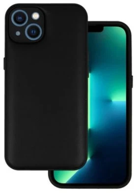 Dėklas iLike Apple IPHONE 14 LEATHER 3D CASE Juodas
