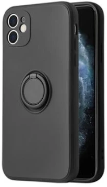 Dėklas iLike Apple IPHONE 12 PRO MAX SILICONE CASE RING Juodas