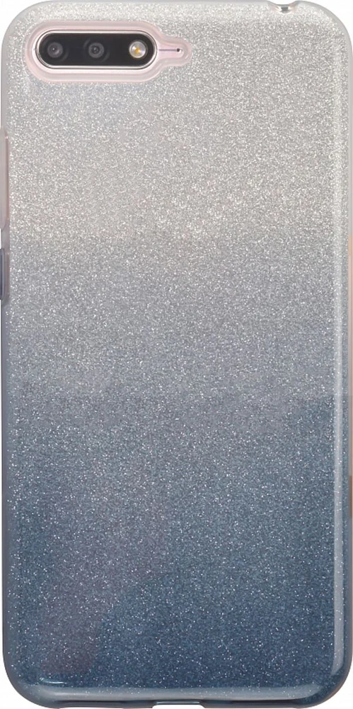 Dėklas iLike Huawei Y6 2018 Gradient Glitter 3in1 case Smoked