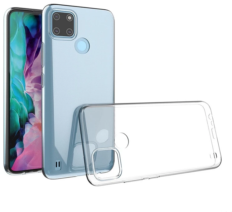 TakeMe Ultra Slim 0,5 mm galinis dėklas, skirtas Realme C11 2021, skaidrus