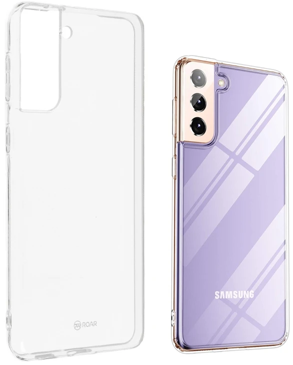 „Roar Jelly Clear Anti-Bacteria Slim“ galinio dangtelio dėklas, skirtas Samsung Galaxy S21 Plus (G996B) Skaidrus