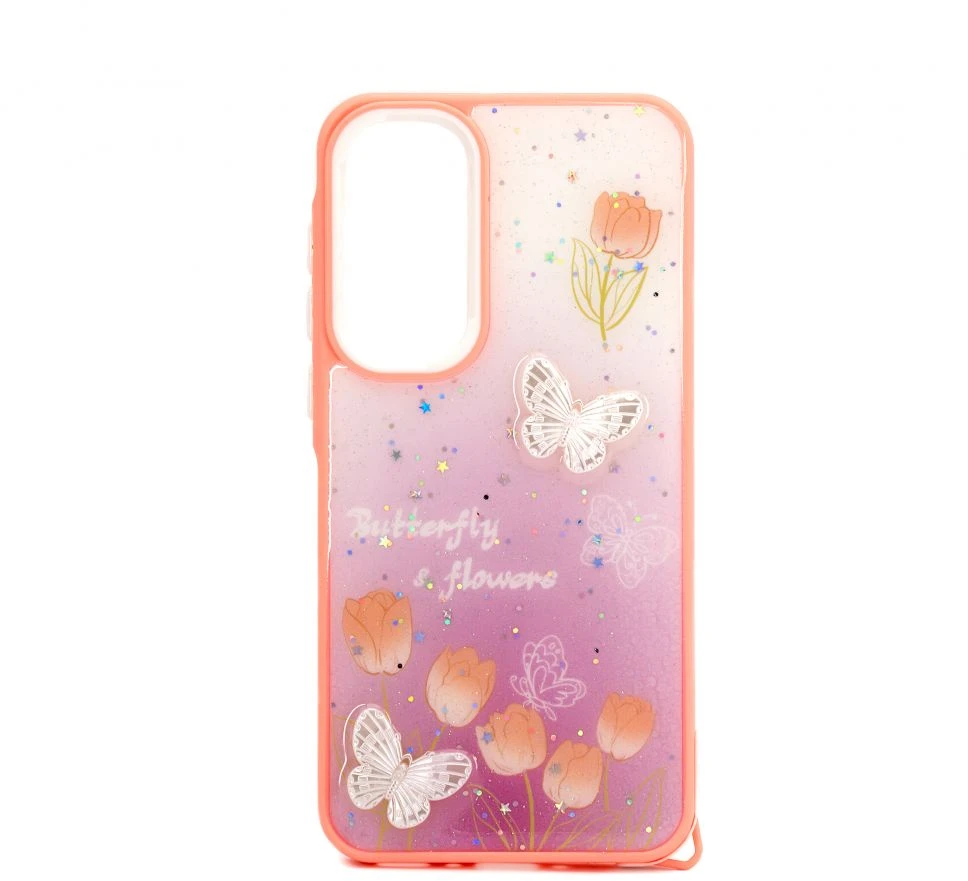 Dėklas iLike galinis dangtelis Samsung Galaxy A35 EPOXY CARTOON COVER Light Rožinė ILISAMA35ECCLP
