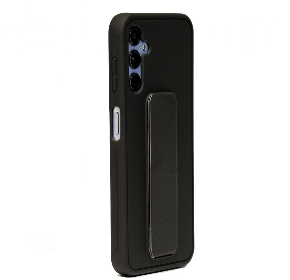 iLike Samsung Galaxy A14 5G Tylny pokrowiec Silikoninis dėklas with stand Juodas ILISAMA14SWSB