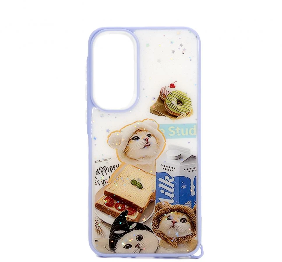 Dėklas iLike Tył pokrywy Samsung Galaxy A55 EPOXY CARTOON COVER Baltas Mėlyna ILISAMA55ECCWB