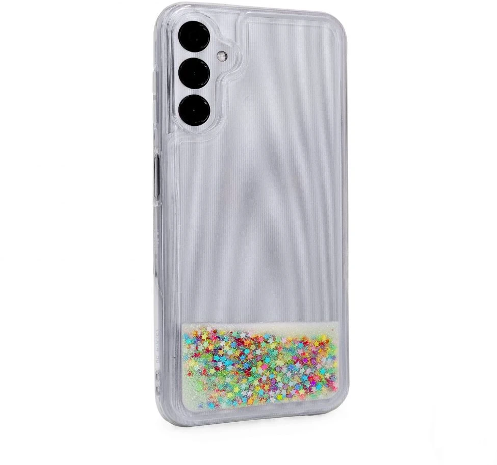 iLike Tylna obudowa Samsung Galaxy A14 5G Silikoninis dėklas Vanduo Glitter Rainbow (ILISAMA14SWGR)