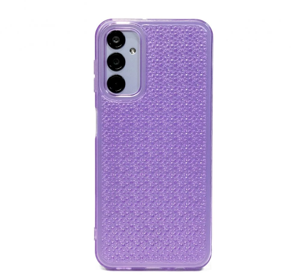 „iLike“ galinis dangtelis „Samsung Galaxy A14 5G“ silikoninis dėklas, blizgus permatomas violetinis, ILISAMA14SSTV