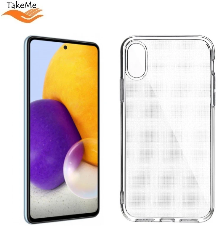 Pferd TakeMe „Clear“ serijos skaidrus 2 mm plonas galinio dangtelio dėklas, skirtas Samsung Galaxy A72 (A726) 5G