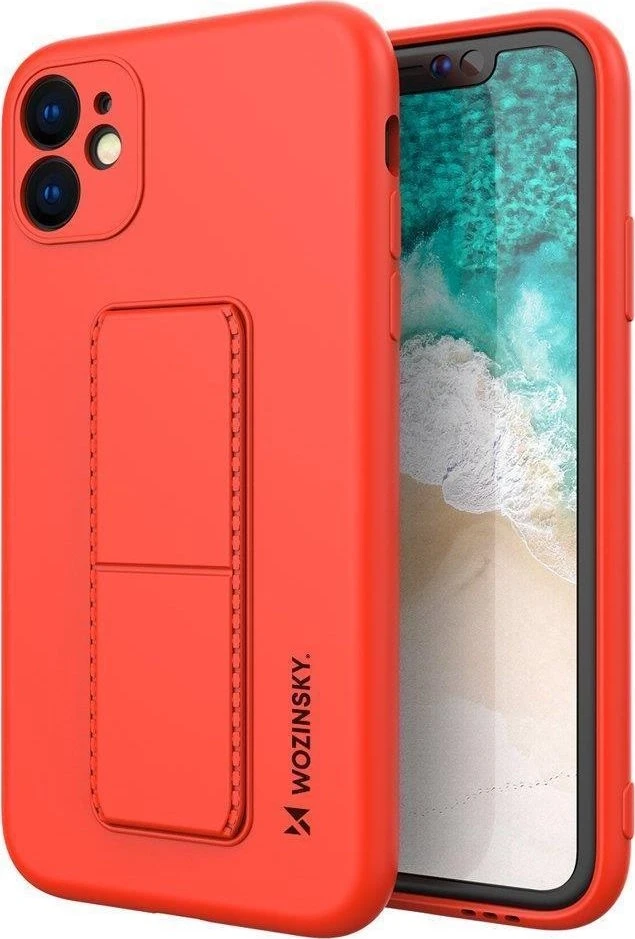 iLike Wozinsky Kickstand dėklas skirtas Samsung Galaxy A22 5G, raudonas