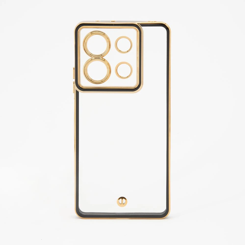 iLike Dėklas telefonui „Tolny pokrowiec Xiaomi Poco X6 Pro TPU+PC“ su apsauginiu stikliuku ir kamera, skaidrus, juodas (ILIXIAPX6PTCPTB)
