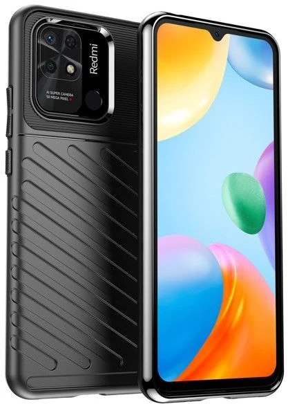 Dėklas iLike Hurtel Thunder Case Lankstus šarvuotas atveju Xiaomi Radmi 10C padengti juoda