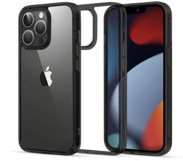 Dėklas Ugreen Protective Fusion Case kietas dangtelis su geliniu rėmeliu, skirtas iPhone 13 Pro Juodas (90201)