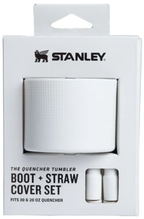 Stanley Protective cover and straw caps 2 pcs. set for thermal mugs 0.89L/0.59L The Quencher Boot + Straw Topper light baltas