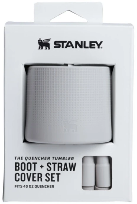 Stanley Protective cover and straw caps 2 pcs. set for thermal mugs 1.18L The Quencher Boot + Straw Topper light pilka