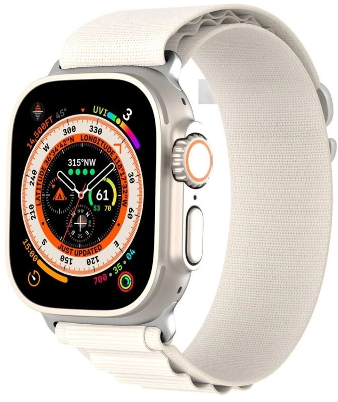 Dux Ducis Dux Ducis Apsauginis stiklas Apple DUX DUCIS strap GS nylon for Apple Watch 42 / 44 / 45 / 49 mm platynowy Juodas