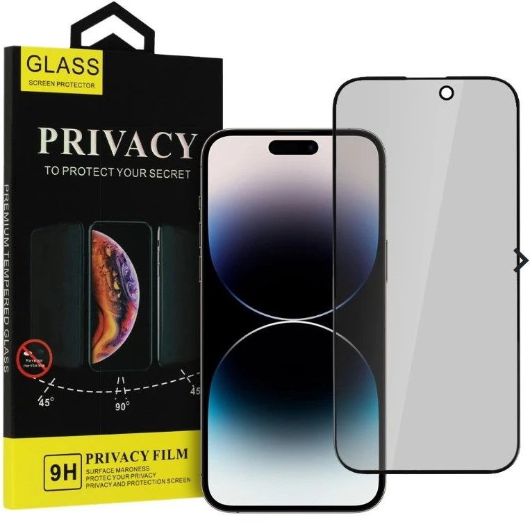 Fusion Accessories Topt Apsauginis stiklas „Privacy Glass“, skirtas iPhone 13/13 Pro Juodas