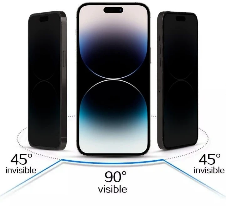 iLike Topt Apsauginis stiklas Privacy Glass, skirtas Samsung Galaxy S23, Juodas