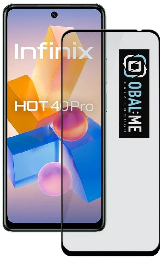 OBAL:ME 5D apsauginis stiklas telefonui Infinix Hot 40 Pro Juodas