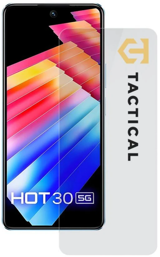 Tactical apsauginis stiklas Shield 2.5D skirtas Infinix Hot 30 5G skaidrus