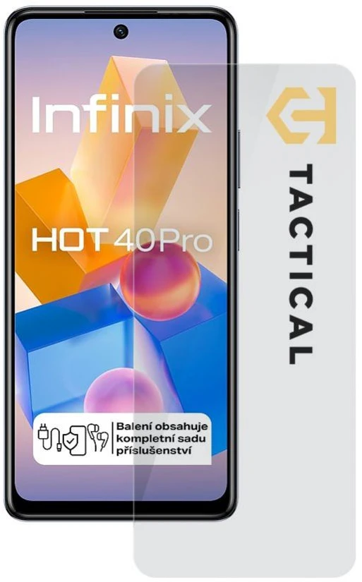 Tactical apsauginis stiklas Shield 2.5D skirtas Infinix Hot 40 Pro skaidrus