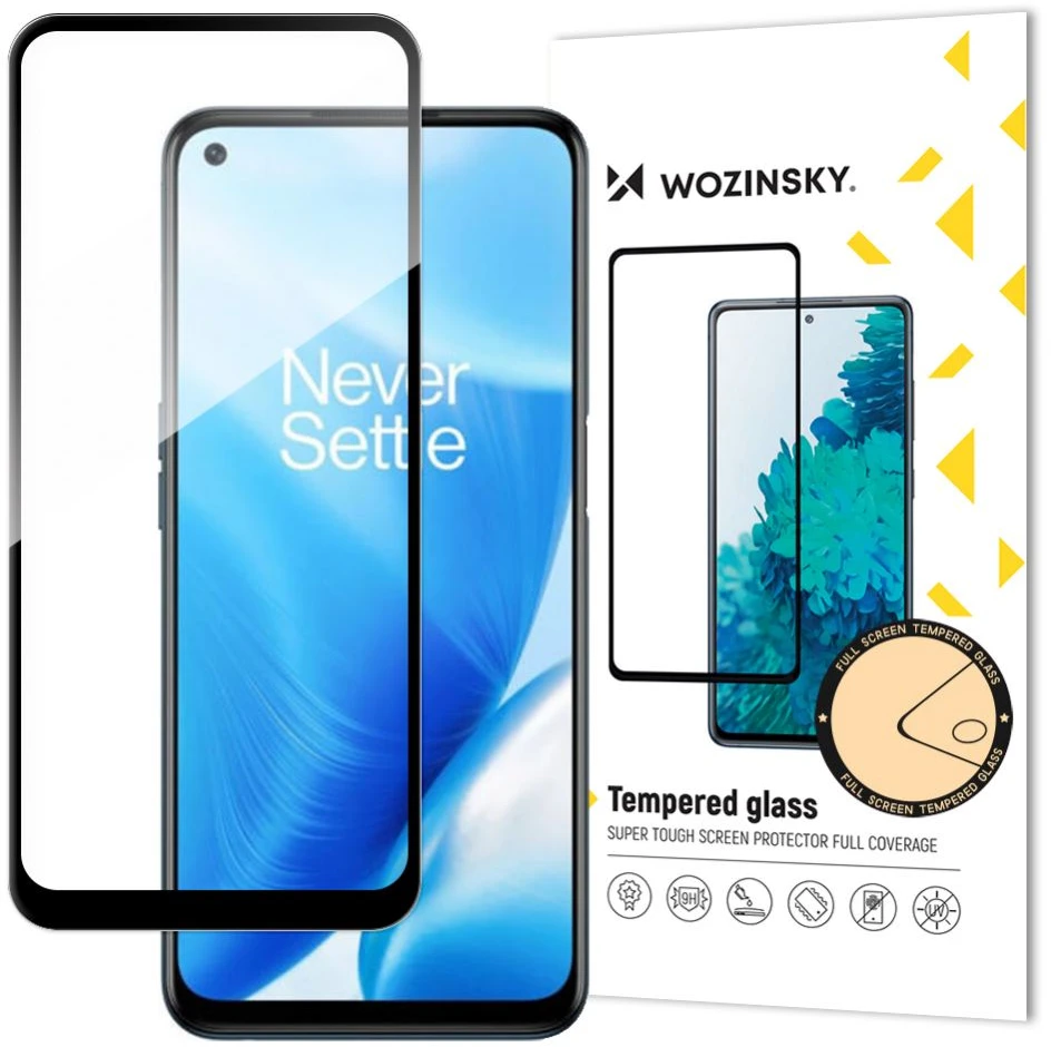 Wozinsky 2x Set Super Tough Full Glue Apsauginis stiklas Full Screen su rėmeliu Case Friendly Samsung Galaxy A53 5G juodos spalvos
