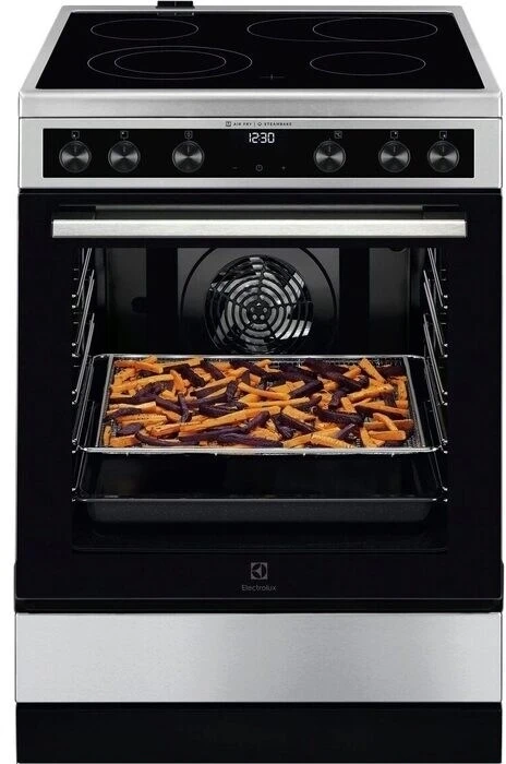 60 cm pločio ner.plieno spalvos el.keraminė viryklė Electrolux LKR66021MX