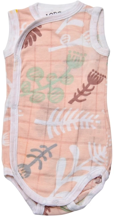 Cocoon išpardavimas! Lodger Romper Botanimal medvilninis berankovis body Plush 62 cm RF 073_62