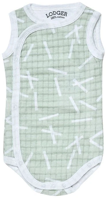 Cocoon Sale! Lodger Romper Sprinkle sleeveless cotton bodysuit Leaf 62 cm RF 070_62