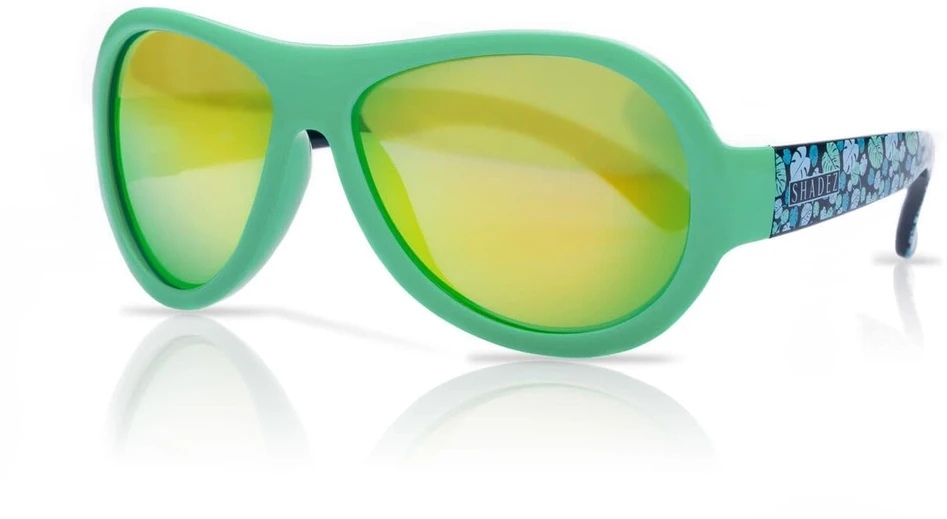 Akcija! SHADEZ Designer Leaf Print Žalias Junior bērnu saulesbrilles 3-7 gadi