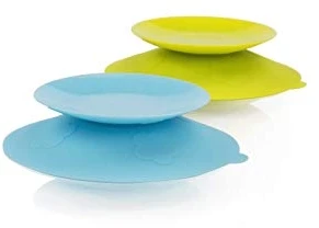 UN Action! Stay-in-Place tray-holder with suction cups for bowls bottles and cups 2 pieces Sky&amp Lime 160494 LIS