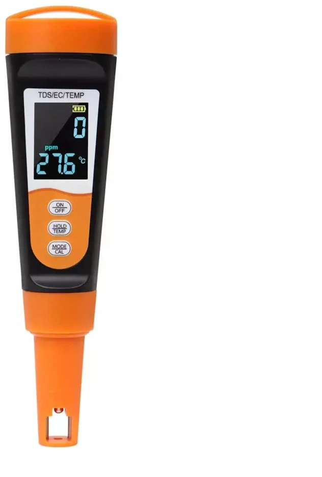 Ivy Aqua P3 Profesionālā sērija 3-in-1 ūdens un šķidrumu testers TDS / EC temperatūras krāsu LCD juodas