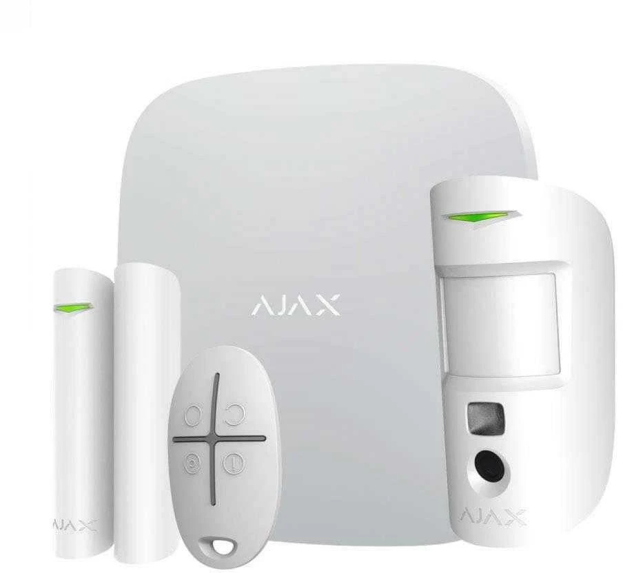 Ajax Signalizacijos rinkinys StarterKit Cam Plus Hub 2 Plus, MC, DP, SC baltas